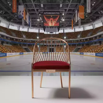 Аренда Стул Fanfare розовое золото красный в ледовой арене «Шайба» — ART SPACE