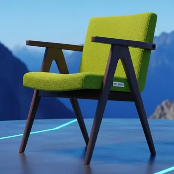 Аренда Стул с обивкой NatuRAL Zebra Pop венге салатовый в ресторане «La Terrazza» — ART SPACE