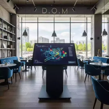 Аренда Интерактивная панель Barco ClickShare X Display Plus 65 в ресторане «D.O.M» — ART SPACE
