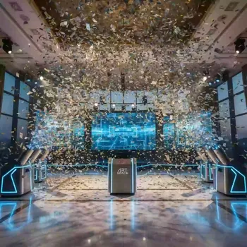 Аренда Конфетти машины ветродуи и бластеры для money party в отеле Hyatt Regency Sochi — ART SPACE