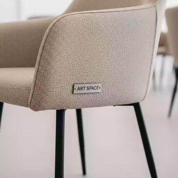 Аренда Стул Kongsberg бежевая ткань черные ножки в Green Flow Hotel — ART SPACE
