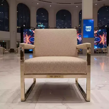 Аренда Стул Хит жаккард бежевая корона каркас шампань в Karat Resort — ART SPACE