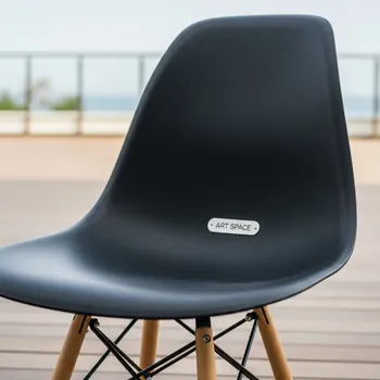 Аренда Стул дизайнерский Eames стиль DSW DAR black черного цвета в санатории «Заполярье» — ART SPACE