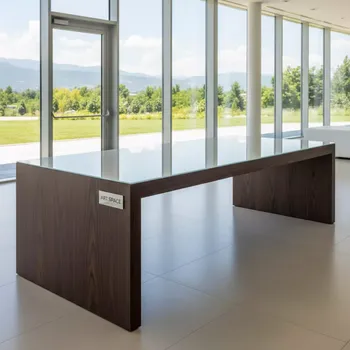 Аренда Стол Барнс венге стекло белое глянец в Radisson Blu Resort & Congress Centre — ART SPACE