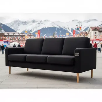 Аренда Диван трехместный Erwin черный в Golden Tulip Rosa Khutor — ART SPACE