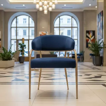 Аренда Стул Хит шампань велюр голубой в Boutique Hotel PORTUM 1905 — ART SPACE