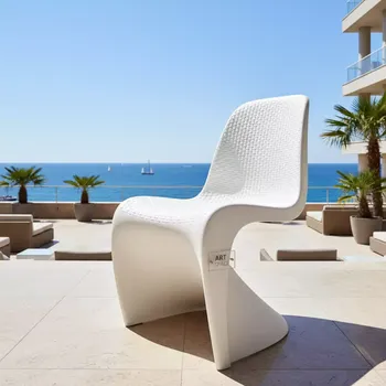 Аренда Кресло пластиковое плетеное Ibiza белое в комплексе Sea Galaxy — ART SPACE