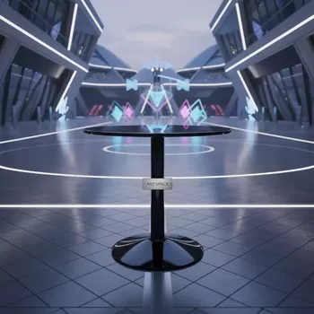 Аренда Стол пластиковый складной Sky Folding Table черный Ø600х740 мм на Медальной площади — ART SPACE