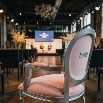Аренда Стул ДЮПОН серебристый жемчужно розовый в Mövenpick Hotel — ART SPACE