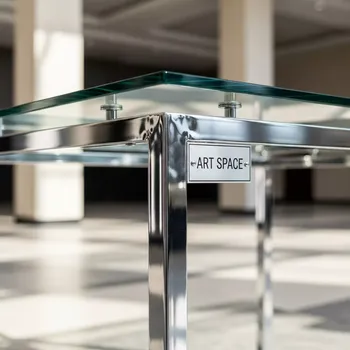 Аренда Фуршетный стол Basic Glass серебристый в конгресс-холле отеля Жемчужина — ART SPACE
