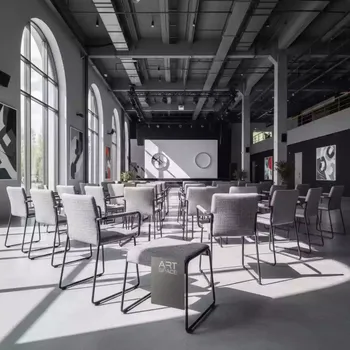 Аренда Стулья с подлокотниками серые в казино «Сочи» — ART SPACE