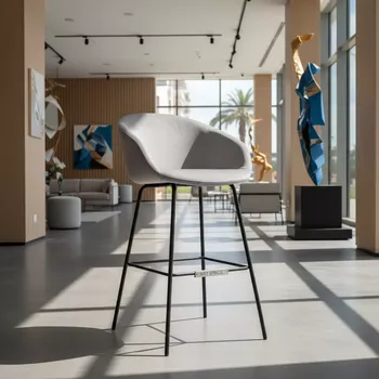 Аренда Барный стул Фолкрик серый велюр в Bridge Resort — ART SPACE