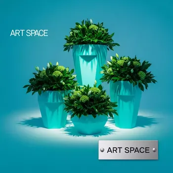 Аренда Кашпо пластиковое Threebu Totem Pot 4 Standard в Зале органной и камерной музыки — ART SPACE