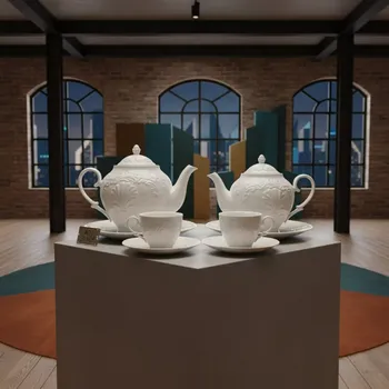 Аренда Чайные пары для завтрака на 2 персоны Rocaille Blanc 0,4 л в Gamma Sirius — ART SPACE