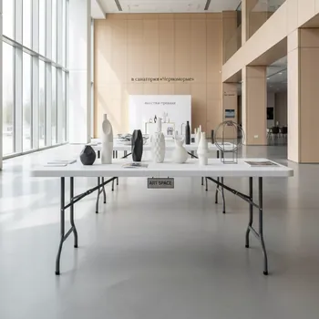 Аренда Стол складной Тейкли 240 белый в санатории «Черноморье» — ART SPACE