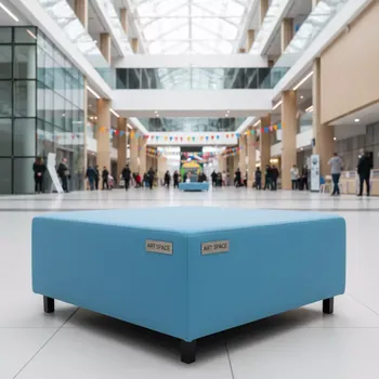 Аренда Пуф shape sky blue triangle в Керлинговом центре «Ледяной куб» — ART SPACE