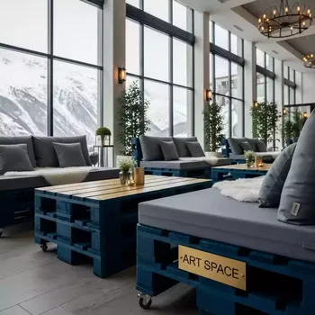 Аренда Мебель паллетная в Radisson Collection Paradise — ART SPACE