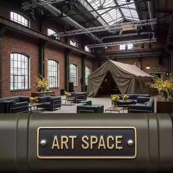 Аренда Палатка тент армейская 4,9х4,9 м в лофте «Студия 21» — ART SPACE