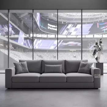 Аренда Диван трехместный Ralph Ash с подушками в VK Stadium Sirius — ART SPACE