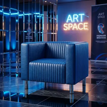 Аренда компактного черного кресла в Сочи от ART SPACE