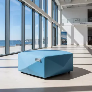 Аренда Пуф shape sky blue polygonal в зале «Чайка» (Морпорт) — ART SPACE