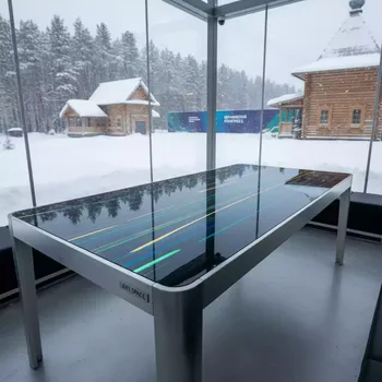 Аренда Стол обеденный металлический Aluminium Table в этно-парке «Моя Россия» — ART SPACE