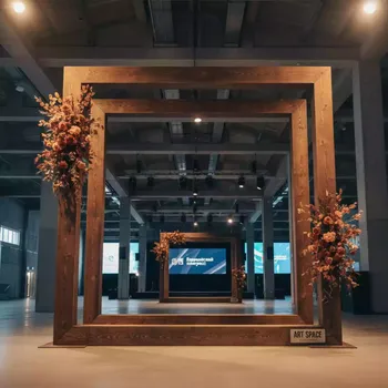 Аренда Арка квадратная двойная деревянная в VK Stadium Sirius — ART SPACE