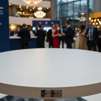 Аренда Столешницы круглой Werzalit D800 белый дуб в отеле Radisson Lazurnaya — ART SPACE