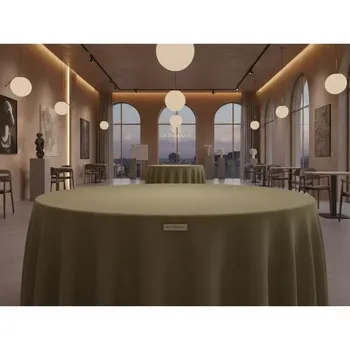 Аренда Скатерть круглая оливкового цвета 3,3 м в ресторане «La Terrazza» — ART SPACE