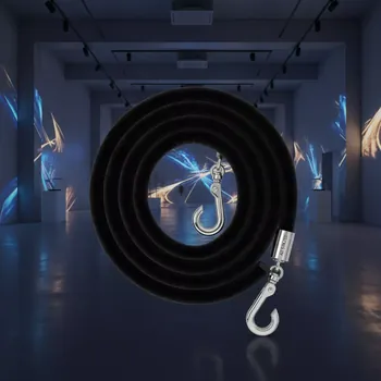 Аренда Канат бархатный черный хромированные крепления 180 см в Gamma Sirius — ART SPACE