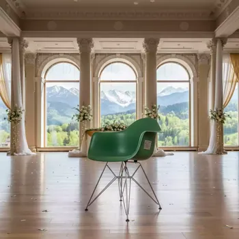 Аренда Стул Eames DSR зеленый в Поляна 1389 Отель и Спа — ART SPACE