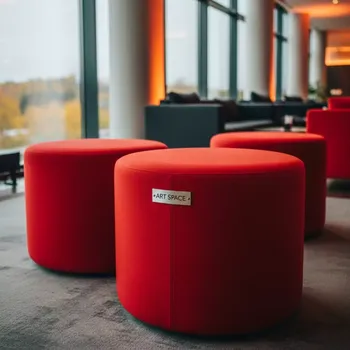 Аренда Пуфы НОРМАН красные набор из 3 в Imeretinskiy Hotel — ART SPACE
