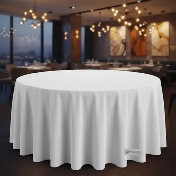 Аренда Скатерть белая Ø150 см 7004WT в ресторане «Sanremo» — ART SPACE
