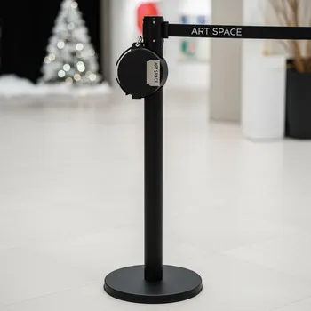 Аренда Стойка ограждения с лентой черная 250 см 05 263BK в ОКЦ «Галактика» — ART SPACE