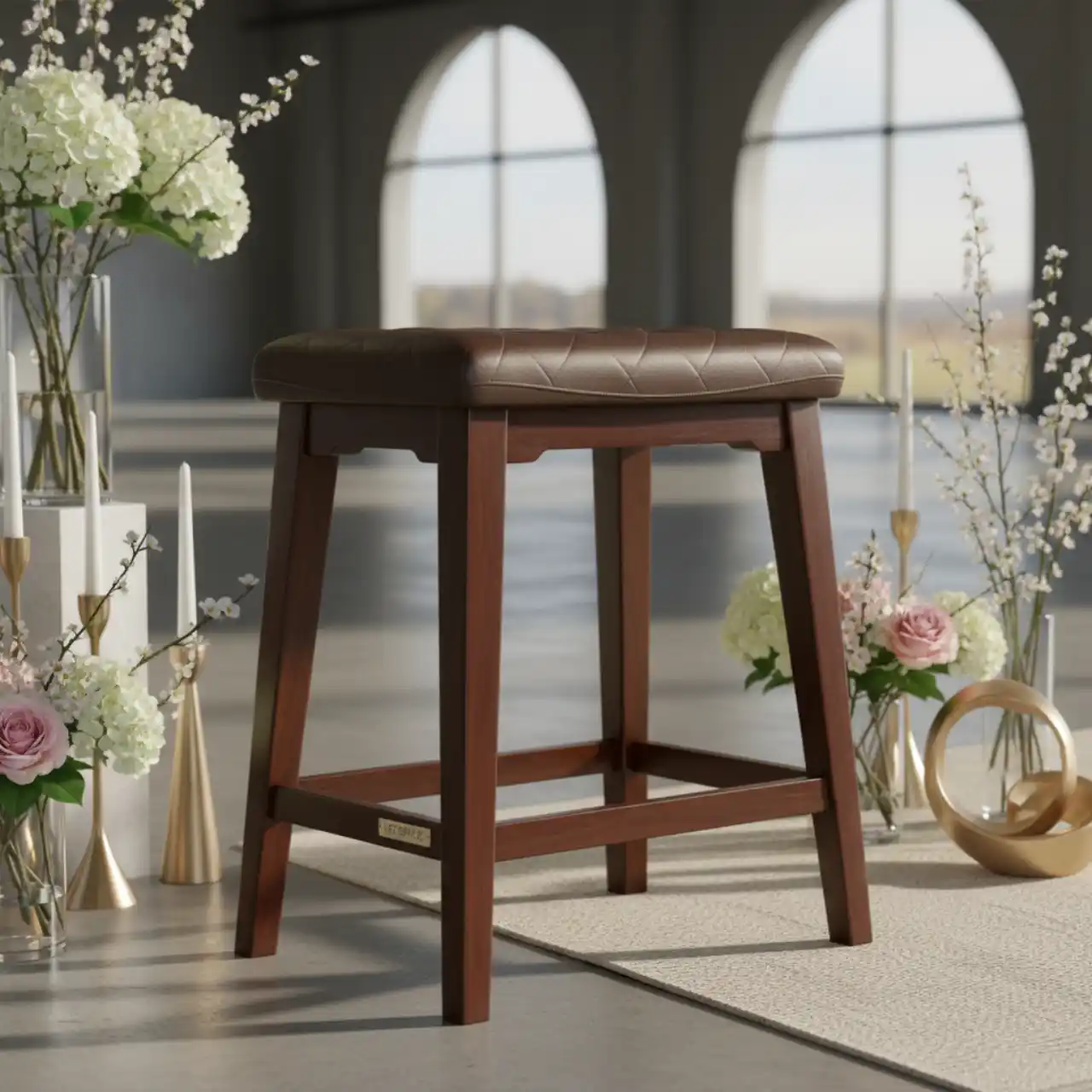 Табурет темно коричневый