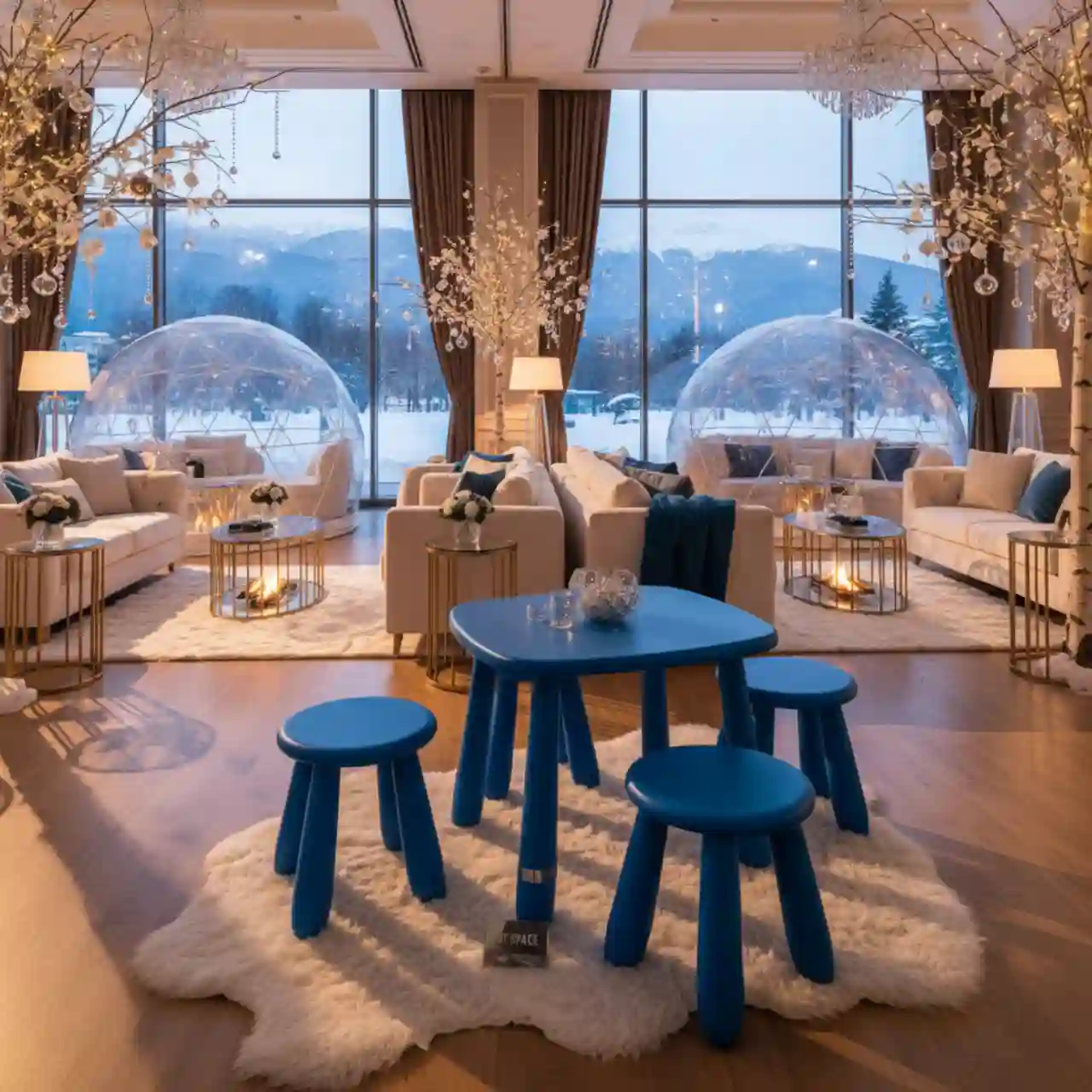 Табурет детский Маммут синий пластиковый 17 203DB