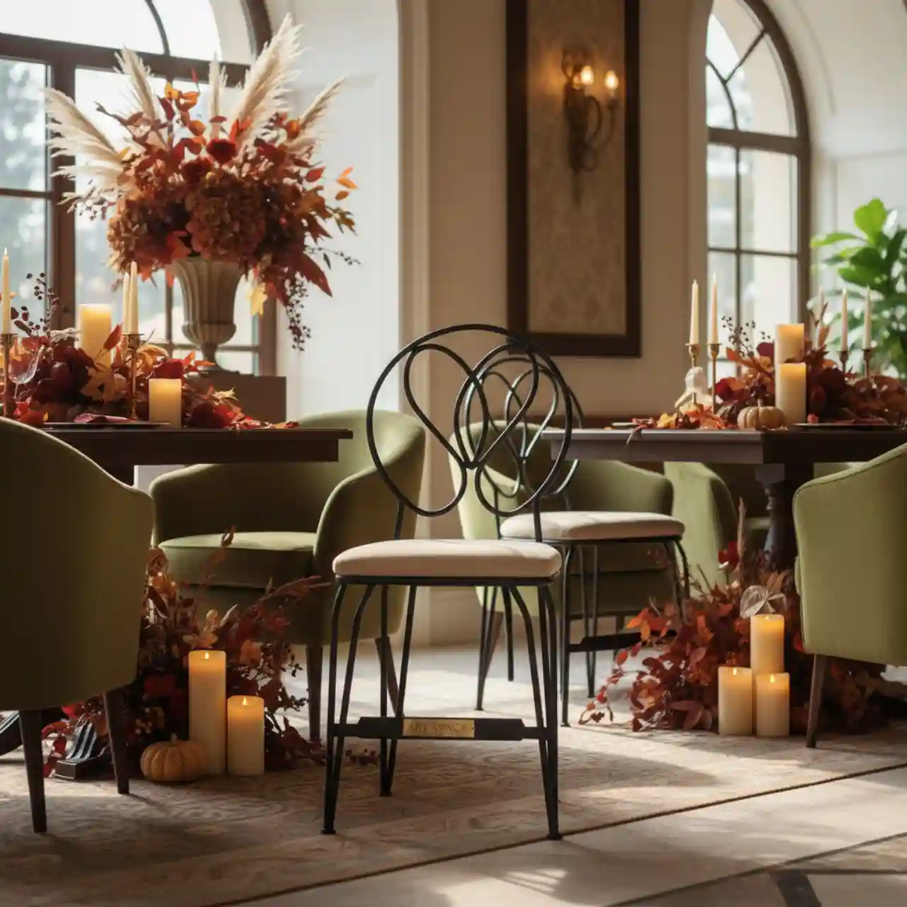 Табурет Вегас каркас черный узор бежевый