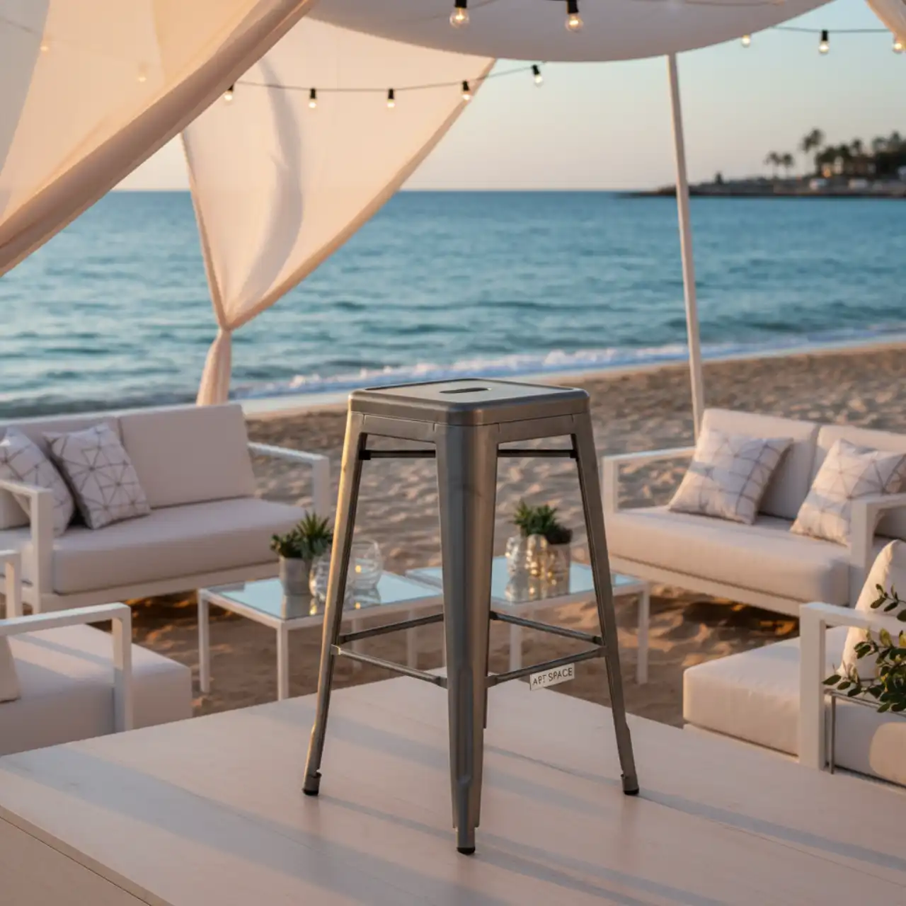 Табурет барный Tolix серый