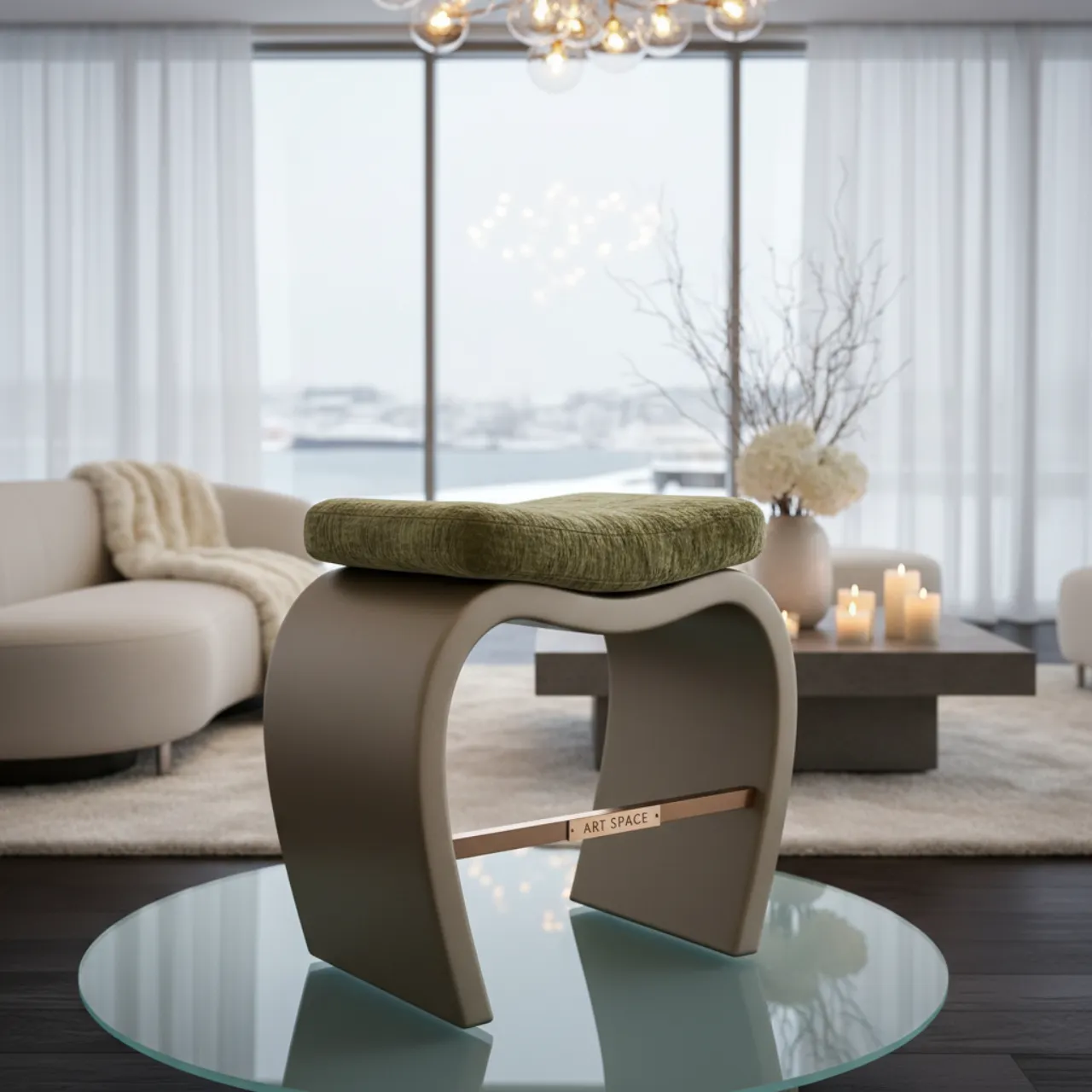 Табурет Flow RAL 7039 оливковый