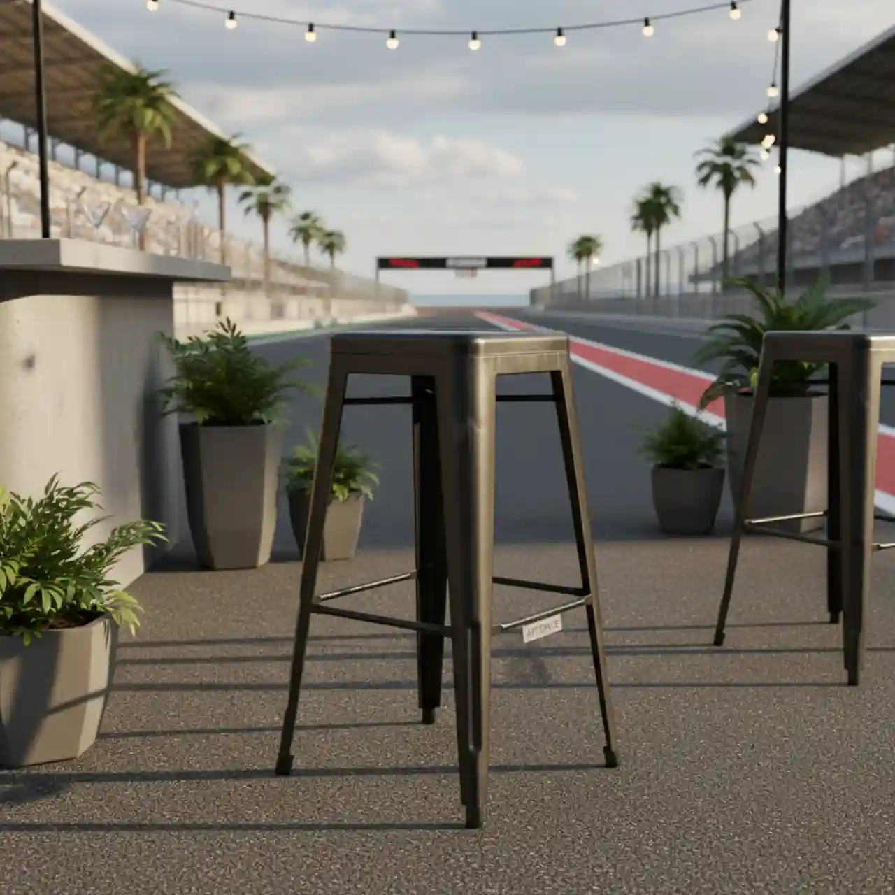 Табурет барный Tolix черный