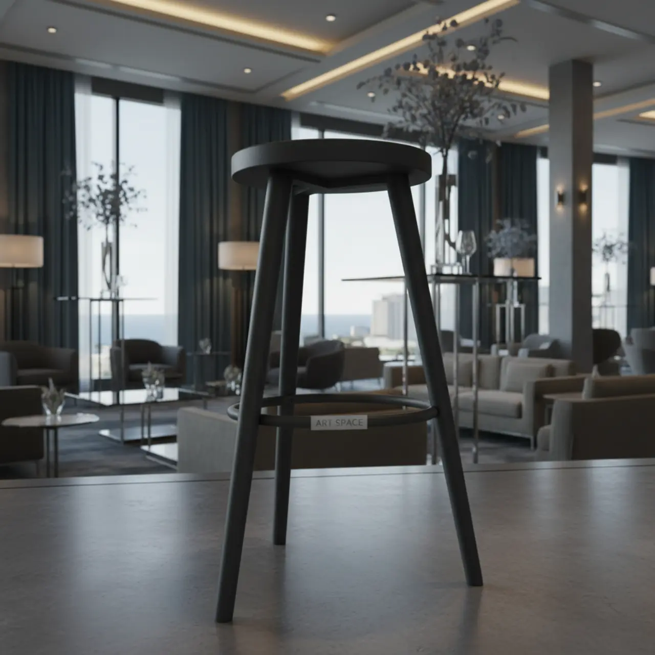 Табурет Flow RAL 7024 темно серый