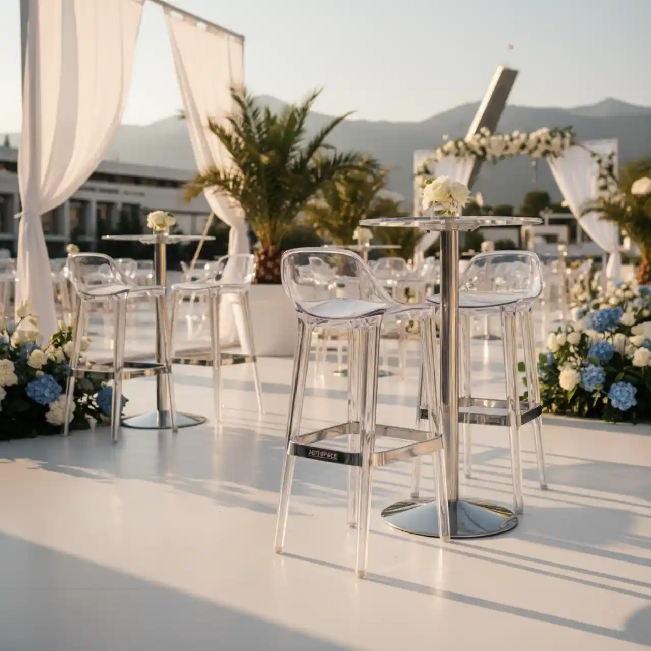 Стул полубарный прозрачный Opera Bar