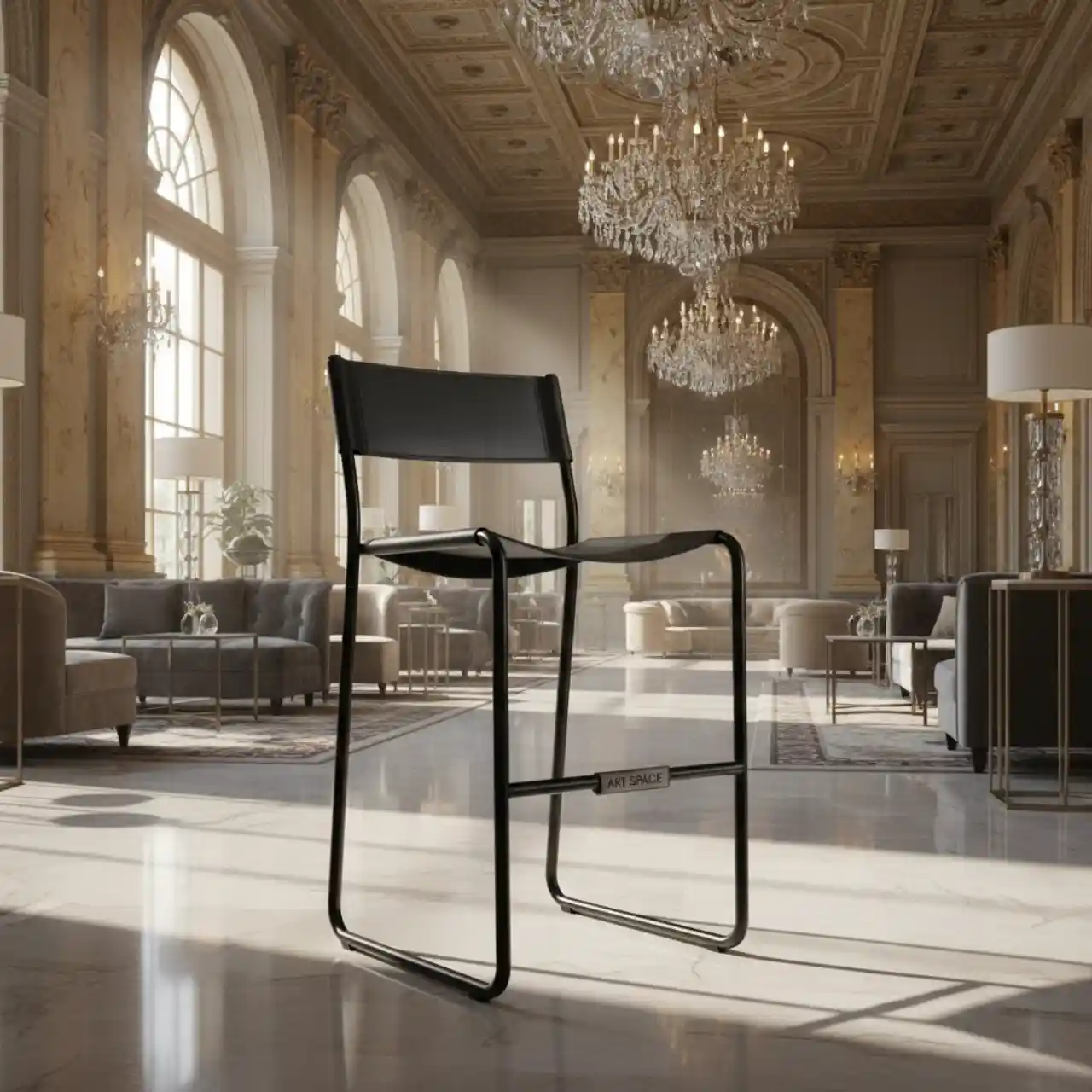 Стул Слинг барный черный