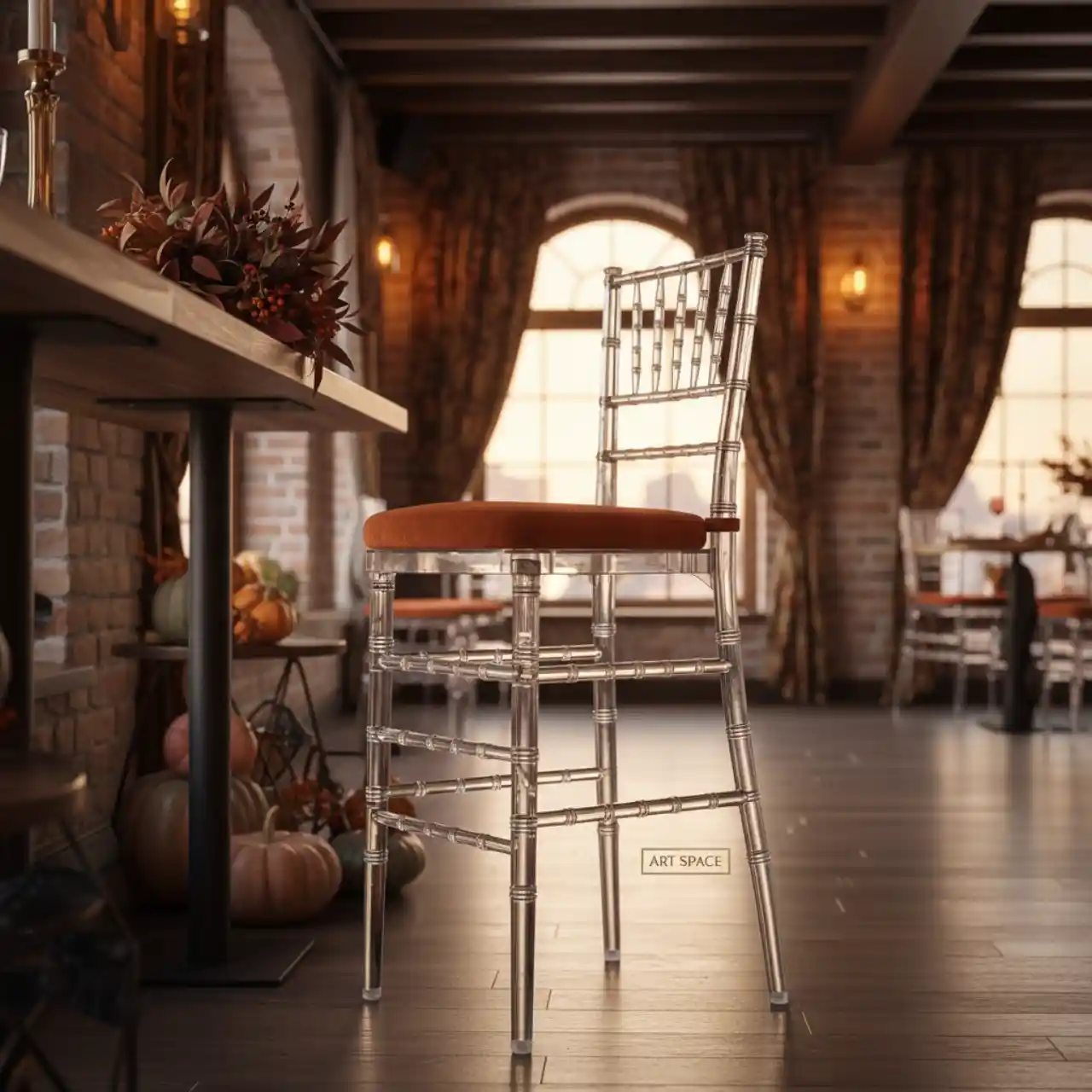 Стул прозрачный барный Chiavari Bar