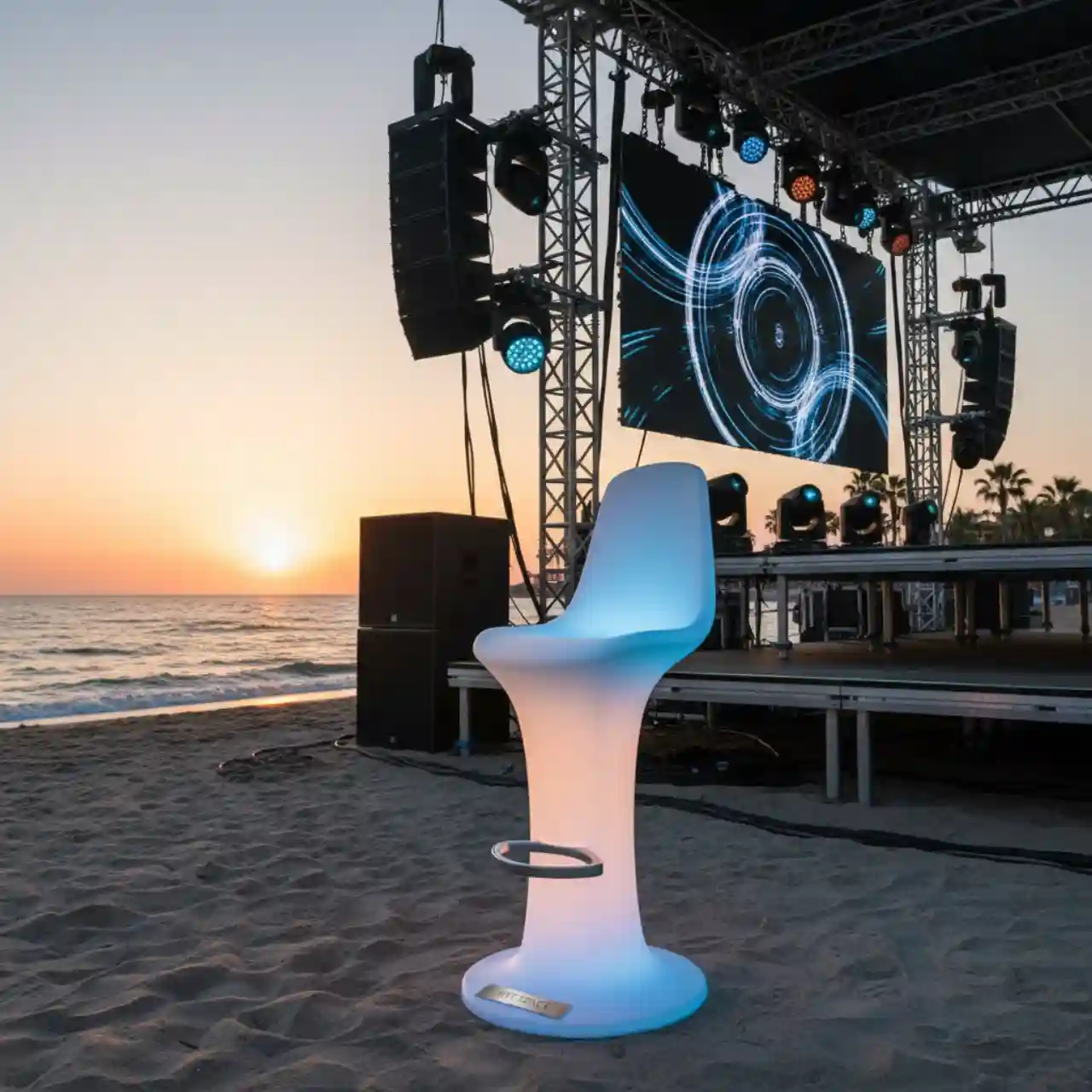 Стул светильник барный на аккумуляторе