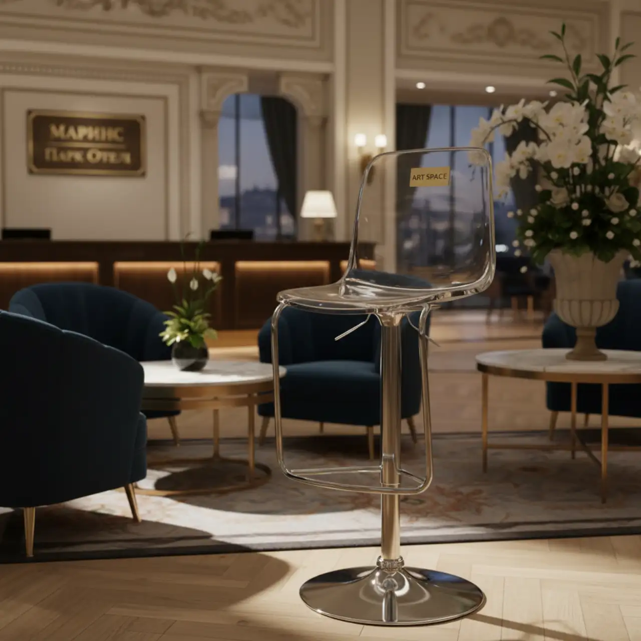 Стул прозрачный барный Opera Bar