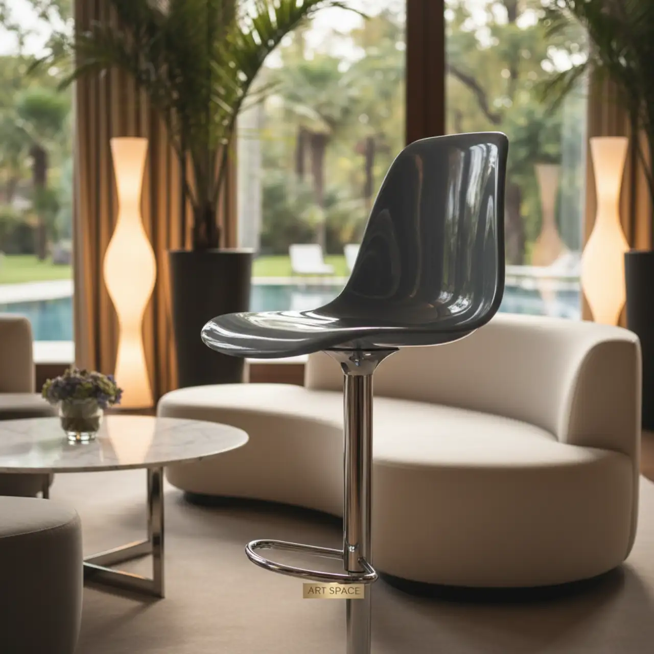 Стул полубарный пластиковый Volt