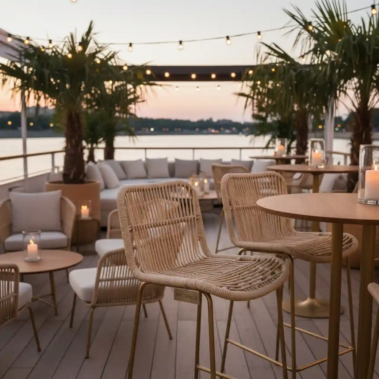 Стул полубарный плетеный Lisa Filo