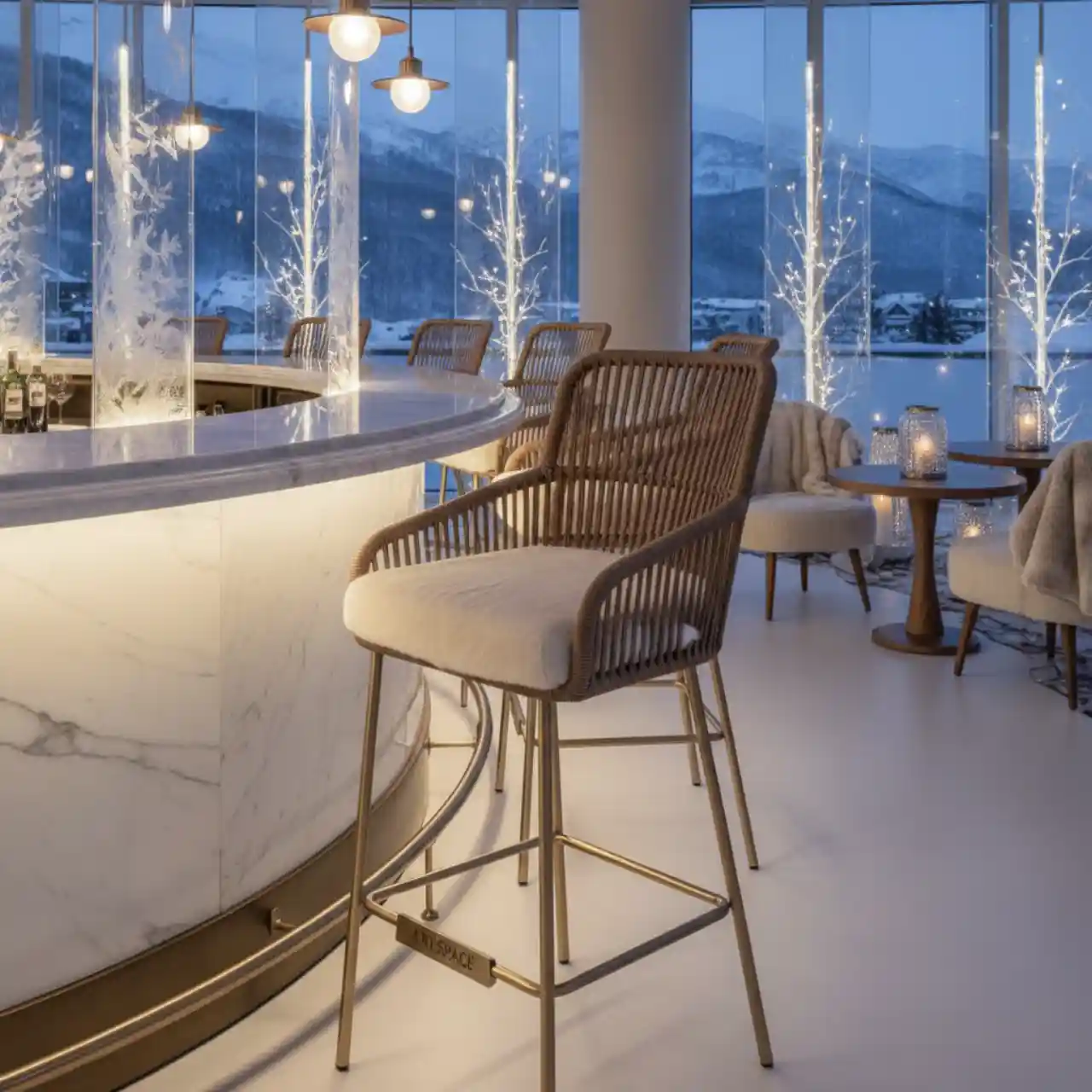 Стул полубарный плетеный Lisa Club