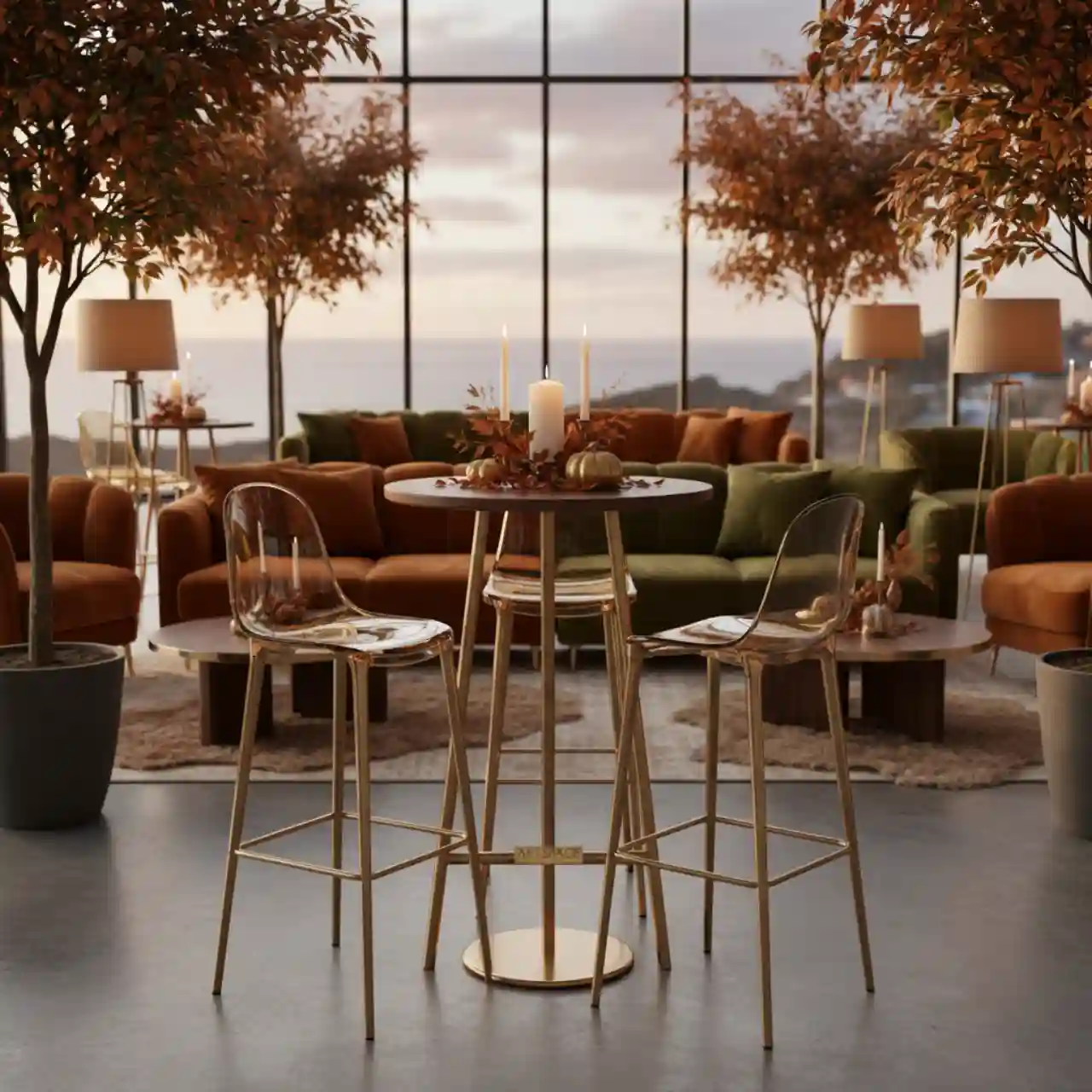 Стул полубарный пластиковый Air Bar